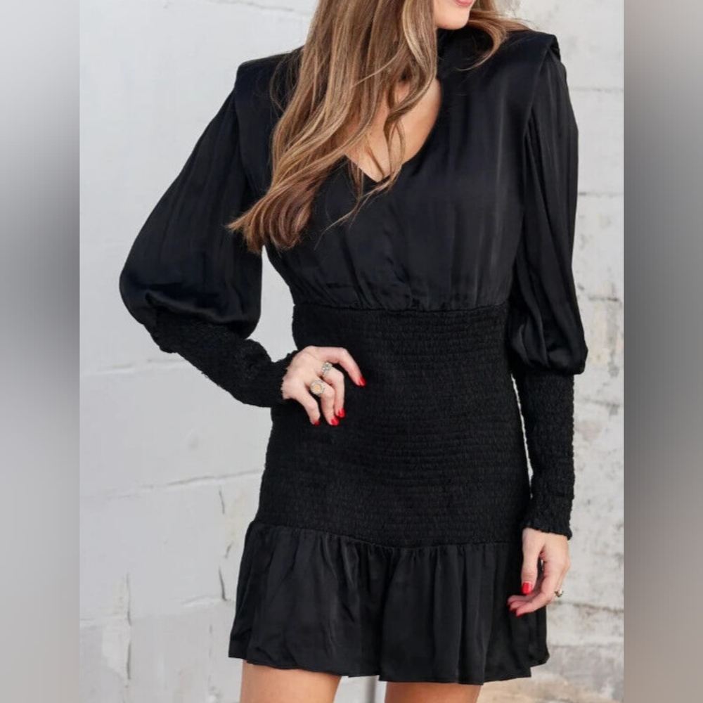 FARM Rio Black Mini Dress